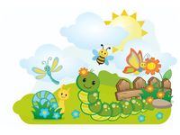 60X40CM GĄSIENICA PRZYJACIELE ŁĄCE OBRAZ