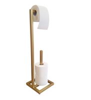 Stojak na papier toaletowy ręcznik + zapas loft industrial metal złoty
