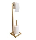 Stojak na papier toaletowy ręcznik + zapas loft industrial metal złoty