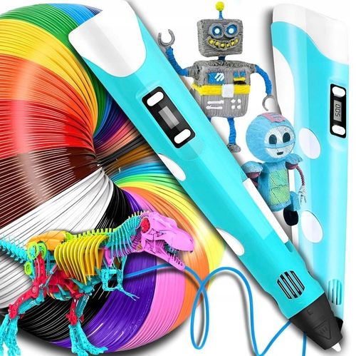 ZESTAW DŁUGOPIS 3D DLA DZIECI DRUKARKA + 110 METRÓW WKŁADU FILAMENTU GRATIS na Arena.pl