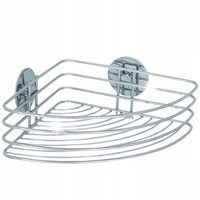 PÓŁKA ŁAZIENKOWA NAROŻNA STAL CHROMOWANA 10,5X22 CM TURBO-LOC WENKO