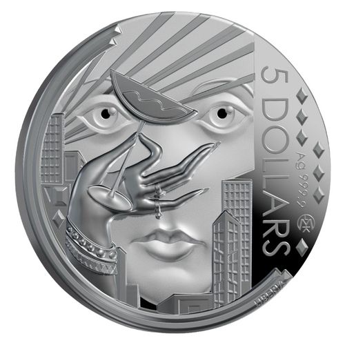 Liberia: The Great Gatsby $5 Srebro 2025 Prooflike na Arena.pl