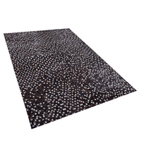 Dywan patchwork skórzany 140 x 200 cm brązowy AKKESE