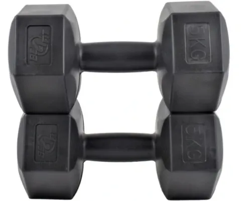 Zestaw Hantli Hantelków Ciężarki Bitumiczne do Ćwiczeń 2x 5kg na Arena.pl