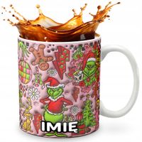 KUBEK 330ml Z GRAFIKĄ PREZENT NA ŚWIĘTA WZORY - GRIN.CH ZIMA BAJKA + IMIĘ