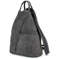 Szary Vera Pelle włoski Plecak Skórzany damski mały T53