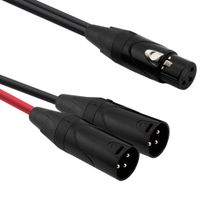 Kabel audio XLR F żeński - 2x XLR M męski Red's Music AU3110BX 1m