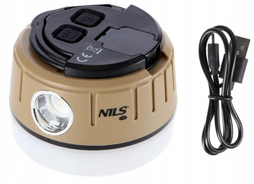LAMPA LATARKA TURYSTYCZNA KEMPINGOWA POD NAMIOT USB LED 500+100 lm NILS CAM na Arena.pl