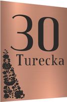 Tabliczka Tablica ADRESOWA dibond 40x30 NUMER DOMU miedziana różne wzory