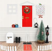 OZDOBNE DRZWI SKRZATA ŚWIĄTECZNE CHOINKA PREZENT NA LISTWĘ ZAWIESZKA