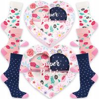 Kolorowe skarpetki super babcia SOXO śmieszny prezent dla babci roz. 35-40