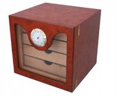 Duży Brązowy Humidor Cedrowy Do Przechowywania Cygar 24 X 23 X 22 Cm Deluxe
