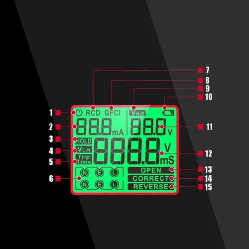 TESTER NAPIĘCIA GNIAZDEK SIECIOWYCH ELEKTRYCZNYCH WYŚWIETLACZ LCD TEST RCD na Arena.pl
