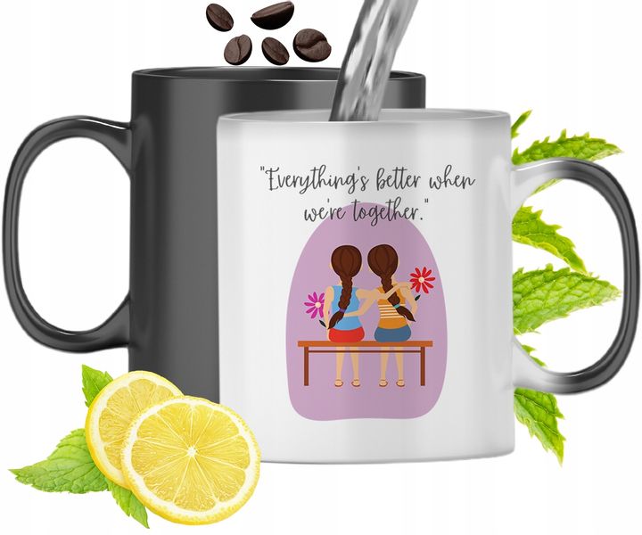 Kubek Magiczny Dla Przyjaciela Zmieniający Kolor Z Nadrukiem Ze Zdjęciem zdjęcie 1