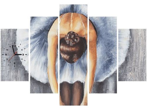 105CM 150CM ZEGAR 5 ELEM BŁĘKITNA BALETNICA DRUK OBRAZ na Arena.pl