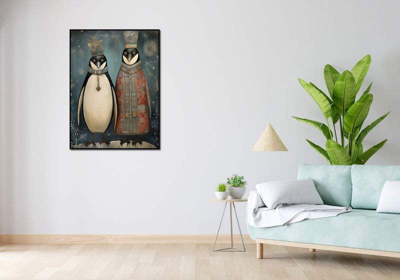 Plakat 75x100cm Królewskie Pingwiny zdjęcie 4