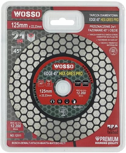 Tarcza DIAMENTOWA 125 do CIECIA pod katem 45 stopni gresu PERFECT Gres na Arena.pl