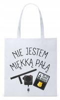 Dla Policjanta Policjantki Torba Eco Biała Shopper Z Nadrukiem Ze Zdjęciem