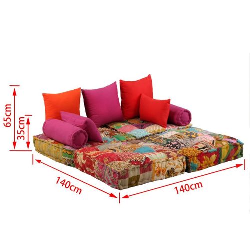 VidaXL Modułowa sofa patchworkowa, 2-osobowa na Arena.pl