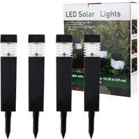 TG64670-KPL 4x Lampa SOLARNA LAMPKA ogrodowa LED WBIJANA SŁUPEK CZARNE 39cm