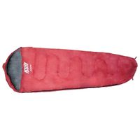 śpiwór turystyczny kempingowy lekki mumia solidny czerwony sport 210 cm