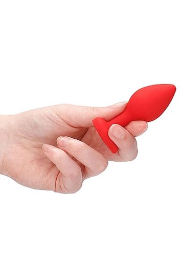 diamond heart butt plug - regular - red na Arena.pl