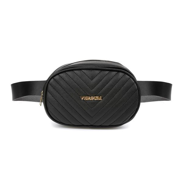 Czarna Damska Nerka Saszetka Na Pasek Biodrówka Q25 zdjęcie 2