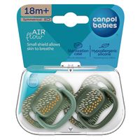 CANPOL Smoczek uspokajający silikonowy symetryczny 18m+ MOUNTAINS zielony 2