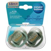 CANPOL Smoczek uspokajający silikonowy symetryczny 18m+ MOUNTAINS zielony 2