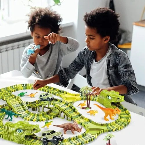 MEGA TOR WYŚCIGOWY DINOZAUR PARK MAGIC TRACK 270el na Arena.pl