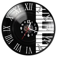 Zegar ścienny z płyty winylowej Pianino 1077.14