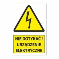 Naklejka NIE DOTYKAĆ URZĄDZENIE ELEKTRYCZNE 10 SZT.