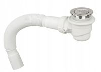 Syfon Brodzikowy Do Kabin Prysznicowych Klik-Klak 50 mm Średnicy Biały
