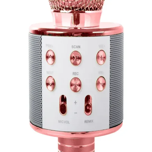 Mikrofon bezprzewodowy bluetooth karaoke modulator głosu okrągły na Arena.pl
