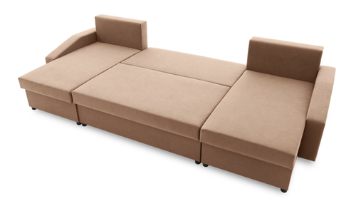 Duży narożnik, MONTERO Plus, 302x138x75 cm, jasny brąz | TYLETEGOTU na Arena.pl