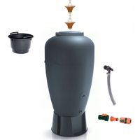 Zbiornik AQUACAN 440 l + łańcuch, podstawa | Szary, Pojemność: 440 l, Wymiary 76x82x126 cm, Kolor Szary, Waterform, Prosperplast