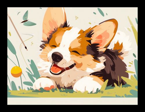 Plakat 20x15cm Beztroski Corgi na Arena.pl