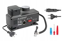 KOMPRESOR SAMOCHODOWY 12V/230V POMPKA DO KÓŁ 250PSI SPRĘŻARKA POMPOWANIA