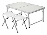 STOLIK TURYSTYCZNY CAMPINGOWY SKŁADANY BIWAK 2 KRZESŁA WALIZKA STÓŁ