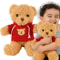 Miś maskotka pluszak przytulanka pluszowy misio w bluzie na prezent 30 cm