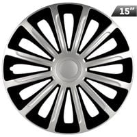 Kołpaki Trend silver / black 15", 4 szt.