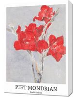 Obraz 50x70cm Design Red Gladioli, Mondrian Vintage do Salonu