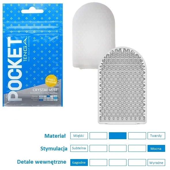 Masturbator - Tenga Pocket Stroker Crystal Mist zdjęcie 1