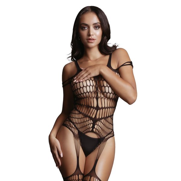bodystocking shredded black os le désir zdjęcie 4