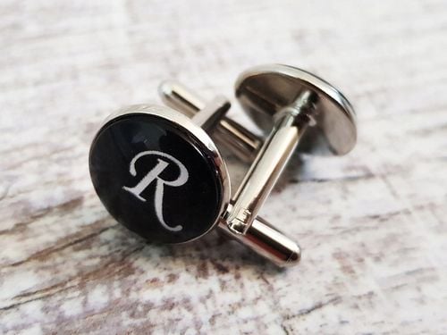 Spinki do Mankietów z Inicjałami Literami Inicjały do Ślubu Ślub Ślubne na Arena.pl