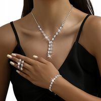 Zestaw Kolczyki Naszyjnik Bransoletka Ślub Srebrny Cyrkonie Kryształy