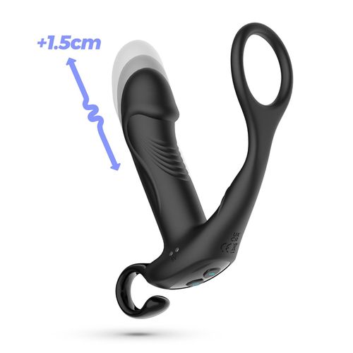 masażer prostaty crushious magoo z pierścieniem i pilotem usb 14 cm na Arena.pl