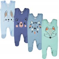 4-pak ŚPIOCHY śpioszki ROZPINANE chłopiec 80