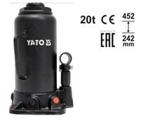 YATO PODNOŚNIK HYDRAULICZNY SŁUPKOWY LEWAREK BUTELKOWY 20T YT-17007 24-45cm