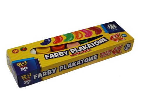 farby plakatowe astra 12 kolorów 20 ml + 1 gratis na Arena.pl